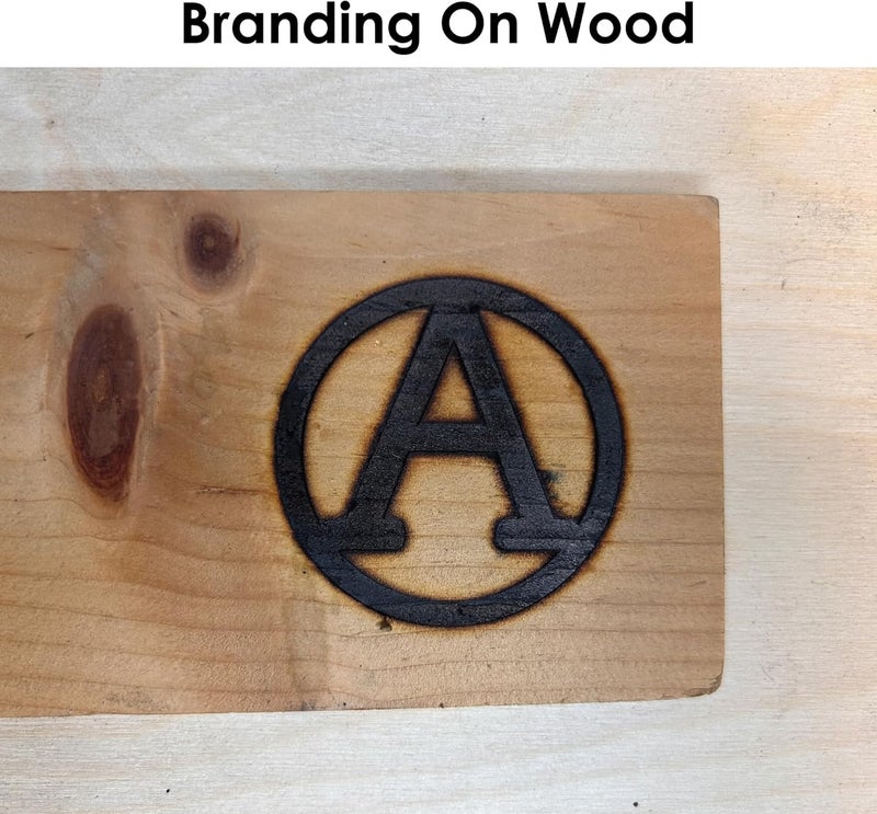 BBQ Fans Personalized Circle Branding for Wood, Leather and Grilling | Stainless Steel Branding Iron for Steaks, Burgers and Buns | Custom Letter Brander (Y) - Image 4